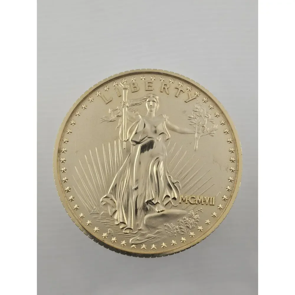 New Bulova Walking Liberty Gold Coin Hidden Quartz Alarm Clock Desk Runs Kraft